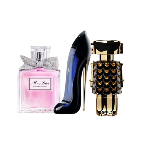 Pack 3 perfumes - Carolina Herrera, Fame y Miss Dior Blooming - 100ML
