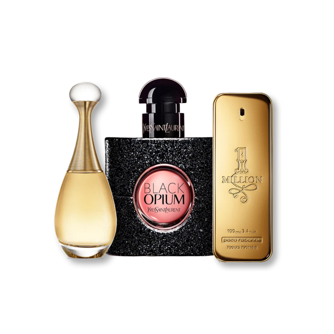 Pack 3 perfumes - Dior J'adore, One Milion y Black Opium - 100ML
