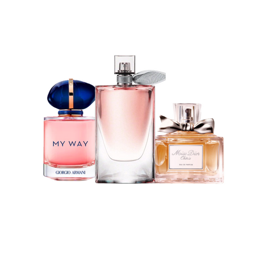 Pack 3 perfumes - My Way, Lancome y Miss Dior Chiere - 100ML