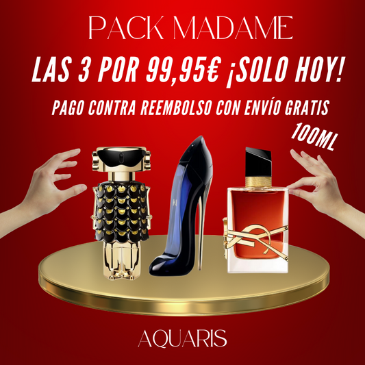 PACK MADAME - Fame Paco Rabanne, Carolina Herrera y Libre - 100ML